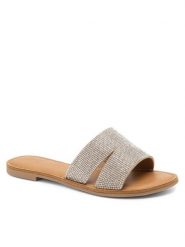 JENNY Klapki FT15398AD-320 Srebrny. Szare klapki damskie Jenny, bez wzorów, z tworzywa sztucznego, bez obcasa, bez zapięcia. Za 119.99 zł.