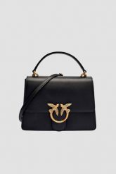 PINKO Czarna kopertówka Love One Top Handle Mini Light. Czarne torebki do ręki damskie Pinko, bez wzorów, bez dodatków. W wyprzedaży za 1,339.99 zł.