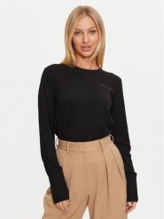 Guess Jeans Sweter W4BR83 Z3HO2 Czarny Regular Fit. Czarne swetry nierozpinane damskie Guess Jeans, s, z aplikacjami, z jeansu, bez kołnierzyka, bez ramiączek. W wyprzedaży za 259.99 zł.