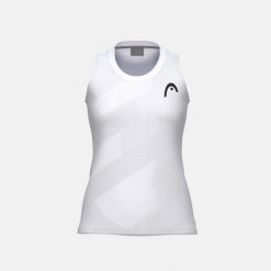 PRO Damski Top. Białe koszulki sportowe damskie Head, bez wzorów, z dzianiny, bez ramiączek, tenisowe. Za 230.00 zł.