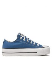 Converse Trampki Chuck Taylor All Star Lift Platform Ox A08289C Granatowy. Niebieskie trampki i tenisówki damskie Converse, bez wzorów, z materiału, bez zapięcia. Za 259.99 zł.