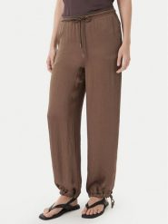 Marella Spodnie materiałowe Bronzo 2613131085 Brązowy Relaxed Fit. Brązowe spodnie materiałowe damskie Marella, bez wzorów, z acetatu. Za 799.99 zł.