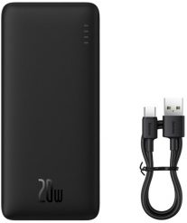 Powerbank Baseus Powerbank Airpow Fast Charge 20W 30000mAh z kablem USB-C - USB-C 30 cm czarny. Czarne powerbanki Baseus. Za 86.89 zł.