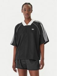 Adidas T-Shirt 3-Stripes Jaquard KD2904 Czarny Oversize. Czarne t-shirty damskie Adidas, m, bez wzorów, z syntetyku, bez kołnierzyka, bez ramiączek. Za 149.99 zł.