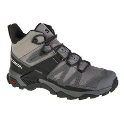 Buty trekkingowe męskie Salomon X Ultra 4 Mid Gtx. Szare buty zimowe męskie Salomon, z materiału, za kostkę, bez zapięcia. Za 776.00 zł.