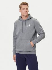 Under Armour Bluza UA Essential Fleece Hoodie 1373880 Szary Regular Fit. Szare bluzy męskie Under Armour, m, bez wzorów, z bawełny, bez ramiączek, bez kaptura. Za 209.99 zł.