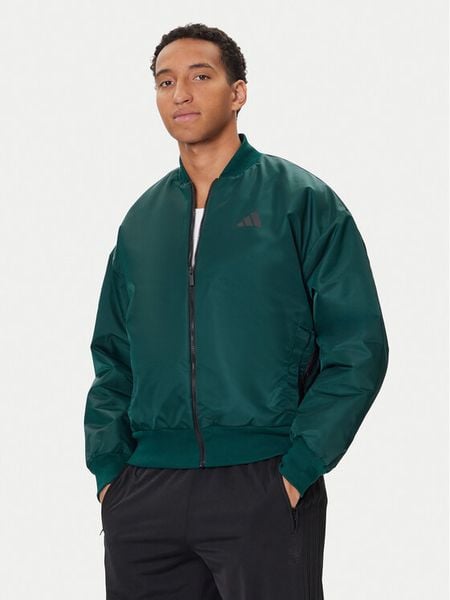 Adidas Kurtka bomber Stadium JX5637 Zielony Loose Fit. Zielone kurtki męskie Adidas, m, bez wzorów, z syntetyku, bez kaptura. Za 309.99 zł.