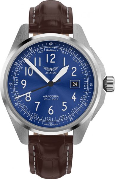 Zegarek Aviator Zegarek męski Aviator V.1.38.0.325.4 brązowy. Brązowe zegarki męskie AVIATOR, bez wzorów. Za 1,590.00 zł.