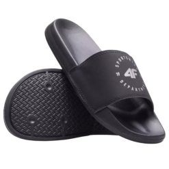 Klapki damskie na basen 4F 4FWSS26FSLIF096. Czerwone klapki damskie 4F, na lato, bez wzorów, z materiału, sportowe, bez obcasa, bez zapięcia. Za 69.99 zł.