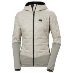 Damska kurtka puchowa Helly Hansen Lifaloft Hybrid Insulator. Szare kurtki sportowe damskie Helly Hansen, xl, bez wzorów, z elastanu, bez ramiączek, bez kaptura, narciarskie, primaloft. Za 644.50 zł.