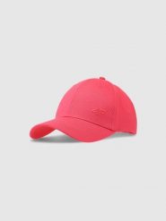 4F Czapka z daszkiem strapback uniseks - czerwona S/M. Czerwone czapki damskie 4F, na lato, bez wzorów, z bawełny, sportowe. W wyprzedaży za 39.99 zł.