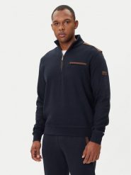 Bugatti Bluza 8500-85050D Granatowy Regular Fit. Niebieskie bluzy męskie Bugatti, m, bez wzorów, z bawełny, bez ramiączek, bez kaptura. Za 459.99 zł.