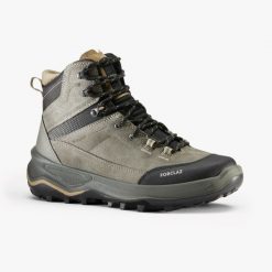 Buty trekkingowe damskie Forclaz MT100 skóra wodoodporne. Brązowe obuwie trekkingowe damskie FORCLAZ, z kauczuku, bez zapięcia. Za 349.99 zł.