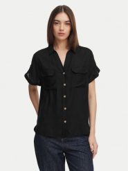 Vero Moda Koszula Bumpy 10310139 Czarny Regular Fit. Czarne koszule damskie Vero Moda, s, bez wzorów, z wiskozy, bez kołnierzyka, bez ramiączek. Za 129.99 zł.