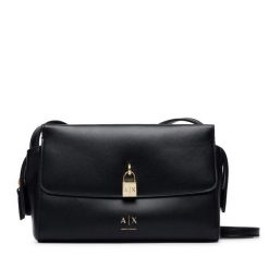 Torebka Armani Exchange. Czarne listonoszki damskie Armani Exchange, bez wzorów, bez dodatków. Za 614.99 zł.