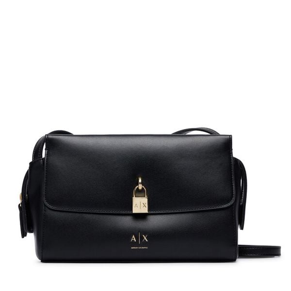 Torebka Armani Exchange. Czarne listonoszki damskie Armani Exchange, bez wzorów, bez dodatków. Za 614.99 zł.