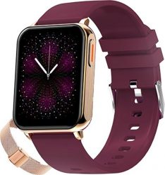 Smartwatch Gravity GT17-6 Bordowy (GT17-6). Czerwone zegarki smartwatch Gravity, bez wzorów. Za 154.96 zł.