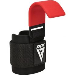 Paski do podnoszenia ciężarów z hakami RDX W5 Weight Lifting Hook Strap. Czerwone paski damskie RDX SPORTS, bez wzorów. Za 79.99 zł.