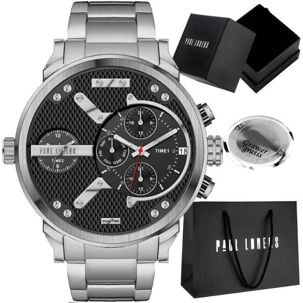 Zegarek męski Paul Lorens DIEZELI-PROF Z GRAWEREM. Zegarki męskie Paul Lorens, bez wzorów. Za 259.90 zł.
