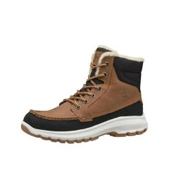 Buty trekkingowe Helly Hansen z brązowej skóry nubukowej. Brązowe trekkingi męskie Helly Hansen, z gumy, bez zapięcia. Za 615.50 zł.