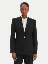 HUGO Marynarka Abire 50565362 Czarny Regular Fit. Czarne marynarki i żakiety damskie Hugo, bez wzorów, z syntetyku, bez kołnierzyka, bez ramiączek. Za 1,349.00 zł.