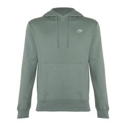 Bluza męska Nike Sportswear Club Fleece Hoodie. Zielone bluzy sportowe męskie Nike, m, bez wzorów, bez kaptura, na fitness i siłownię. Za 269.99 zł.