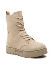 Jenny Fairy Trzewiki WS5895-04 Beżowy. Brązowe botki damskie Jenny Fairy, bez wzorów, z materiału, bez obcasa, na płaskiej podeszwie, bez zapięcia. Za 129.99 zł.