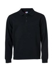 Clique Basic Polo Sweater – trwały sweter polo. Czarne swetry męskie CLIQUE, m, bez wzorów, z bawełny, bez kołnierzyka, bez ramiączek. Za 159.81 zł.