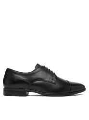 Geox Półbuty U Thalos U66NYB 00043 C9999 Czarny. Czarne buty wizytowe męskie Geox, bez wzorów, ze skóry, bez obcasa, bez zapięcia. Za 549.99 zł.
