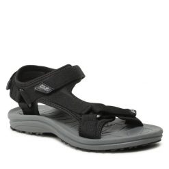 Sandały Jack Wolfskin. Czarne buty zimowe męskie Jack Wolfskin, bez wzorów, sportowe, bez zapięcia. Za 179.99 zł.