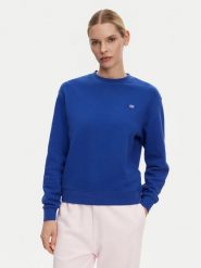 Tommy Hilfiger Bluza WW0WW45980 Niebieski Regular Fit. Niebieskie bluzy damskie Tommy Hilfiger, s, bez wzorów, z bawełny, bez ramiączek, bez kaptura. Za 239.99 zł.