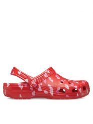 Crocs Klapki Classic Vday Clog 209682 Czerwony. Czerwone klapki damskie Crocs, bez wzorów, z tworzywa sztucznego, bez obcasa, bez zapięcia. Za 179.99 zł.