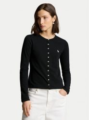 Polo Ralph Lauren Kardigan 211941175002 Czarny Slim Fit. Czarne kardigany damskie Polo Ralph Lauren, xs, bez wzorów, z bawełny, bez kołnierzyka. Za 389.99 zł.