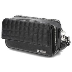 Czarna Mała Torebka Big Star Pikowana. Czarne listonoszki damskie Big Star Accessories, bez wzorów, ze skóry ekologicznej, małe, pikowane, bez dodatków. Za 199.00 zł.