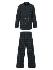 Polo Ralph Lauren Piżama 4P8043 Zielony Relaxed Fit. Zielone piżamy damskie Polo Ralph Lauren, bez wzorów, z bawełny, bez ramiączek. Za 799.99 zł.