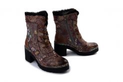 LAURA VITA 0007151 Monao 14 mauve, trzewiki damskie. Fioletowe botki damskie Laura Vita, bez wzorów, bez obcasa, na obcasie, bez zapięcia. Za 409.43 zł.