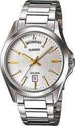 Zegarek Casio Męski MTP-1370D-7A2VDF srebrny 40mm. Szare zegarki męskie Casio, bez wzorów, srebrne. Za 197.42 zł.
