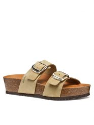 Geox Klapki D Brionia H D551DA 00022 C6738 Beżowy. Brązowe klapki damskie Geox, bez wzorów, ze skóry, bez obcasa, bez zapięcia. Za 309.99 zł.