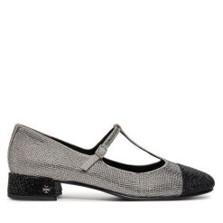 Baleriny Tory Burch. Szare balerinki damskie Tory Burch, bez wzorów, bez obcasa, bez zapięcia. Za 1,289.00 zł.