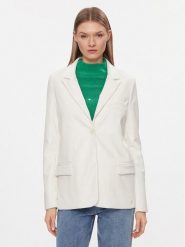 Brave Soul Marynarka LJK-HEPBURNPKF Biały Regular Fit. Białe marynarki i żakiety damskie Brave Soul, bez wzorów, z syntetyku, bez kołnierzyka, bez ramiączek. Za 329.99 zł.