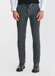 PAKO LORENTE – Szare casualowe spodnie męskie. Szare spodnie materiałowe męskie Pako Lorente, bez wzorów, z elastanu. Za 399.99 zł.