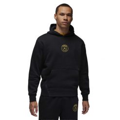 Męska Bluza Z Kapturem Jordan Paris Saint Germain FC. Czarne bluzy męskie Nike, m, bez wzorów, bez ramiączek, z kapturem. Za 539.99 zł.