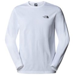 Bluza turystyczna męska The North Face M L/S Simple Dome Tee. Białe koszulki sportowe męskie The North Face, l, bez wzorów, bez ramiączek, trekkingowe. Za 139.00 zł.