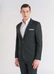 PAKO LORENTE – Zielona jednorzędowa marynarka męska. Zielone garnitury męskie Pako Lorente, m, bez wzorów. Za 699.99 zł.