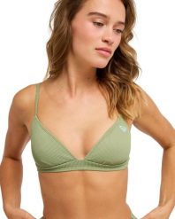 Trójkątny stanik bikini damski ROXY LOVE. Zielone stroje kąpielowe damskie Roxy, xl, bez wzorów, z elastanu. Za 169.99 zł.