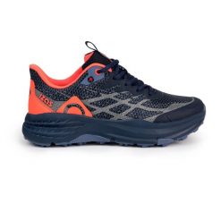 Buty do biegania w terenie Eagle W – wygoda i przyczepność na trudnym terenie. Czerwone obuwie trekkingowe damskie IZAS, z materiału, bez zapięcia. Za 269.52 zł.