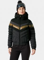 Kurtka Narciarska Damska Helly Hansen Imperial Short Puffy. Czarne kurtki sportowe damskie Helly Hansen, na zimę, s, bez wzorów, z materiału, bez ramiączek, bez kaptura, narciarskie. Za 1,119.20 zł.