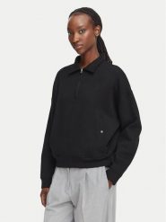 Beverly Hills Polo Club Bluza L6603T-HR Czarny Relaxed Fit. Czarne bluzy damskie Beverly Hills Polo Club, l, bez wzorów, z bawełny, bez ramiączek, bez kaptura. Za 289.99 zł.