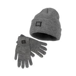 Zestaw zimowy Heatkeeper dla mężczyzn – czapka + rękawiczki – szary. Szare rękawiczki męskie HEAT KEEPER, na zimę, bez wzorów, z poliesteru. W wyprzedaży za 129.98 zł.
