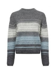 Opus sweter z dzianiny z zawartością wełny - Pradeta Kobiety Sztuczne włókno szary|niebieski, 44. Niebieskie swetry nierozpinane damskie Opus, bez wzorów, z dzianiny, bez kołnierzyka, bez ramiączek. Za 279.95 zł.